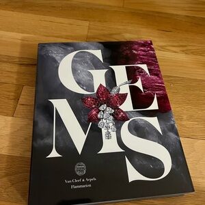 Van Cleef & Arpels Gems Coffee Table Book with Burgundy and Black Cover